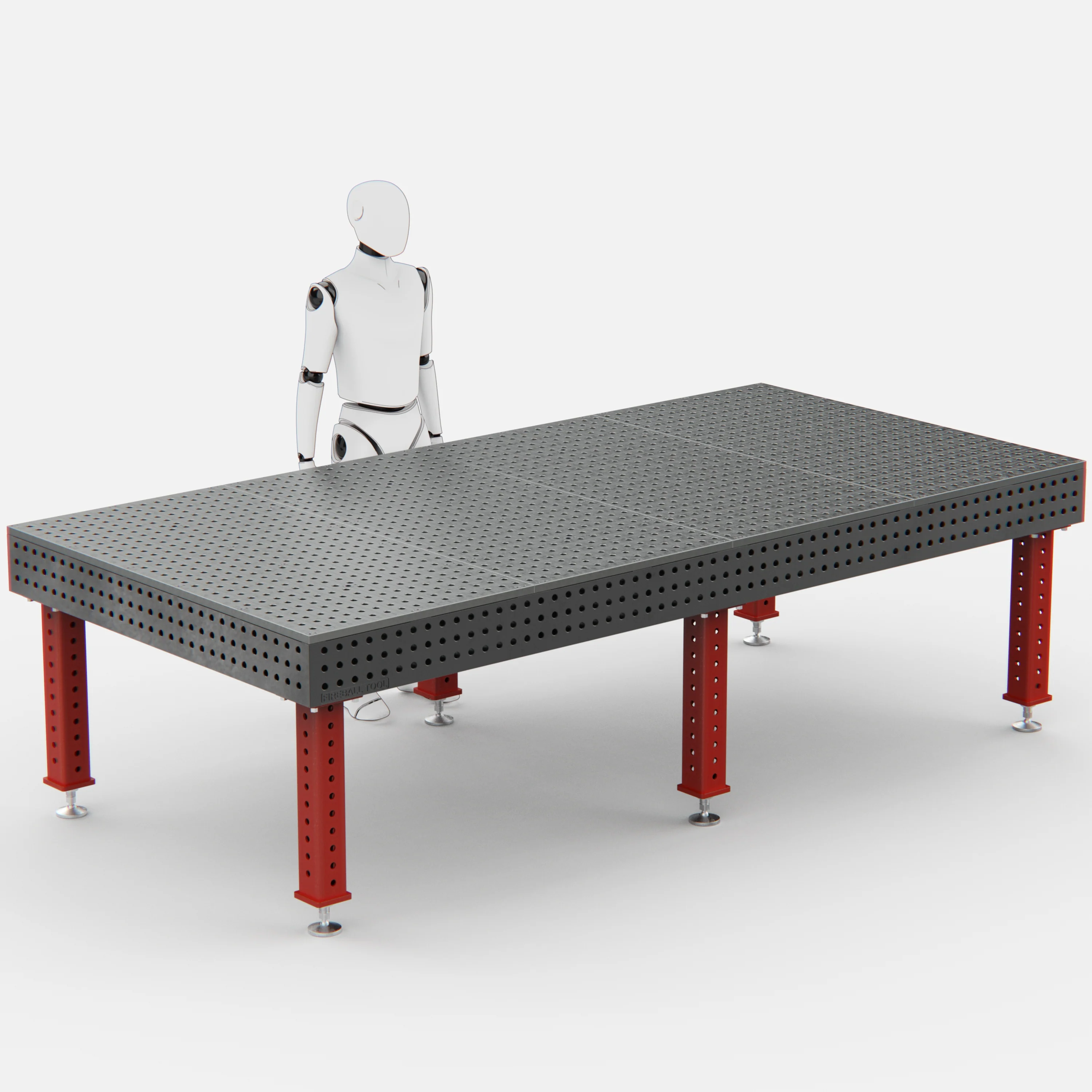 Steel Top X-Frame Welding Fixture Table, 10.16' x 5' (122" x 60" x 8") - Image 7