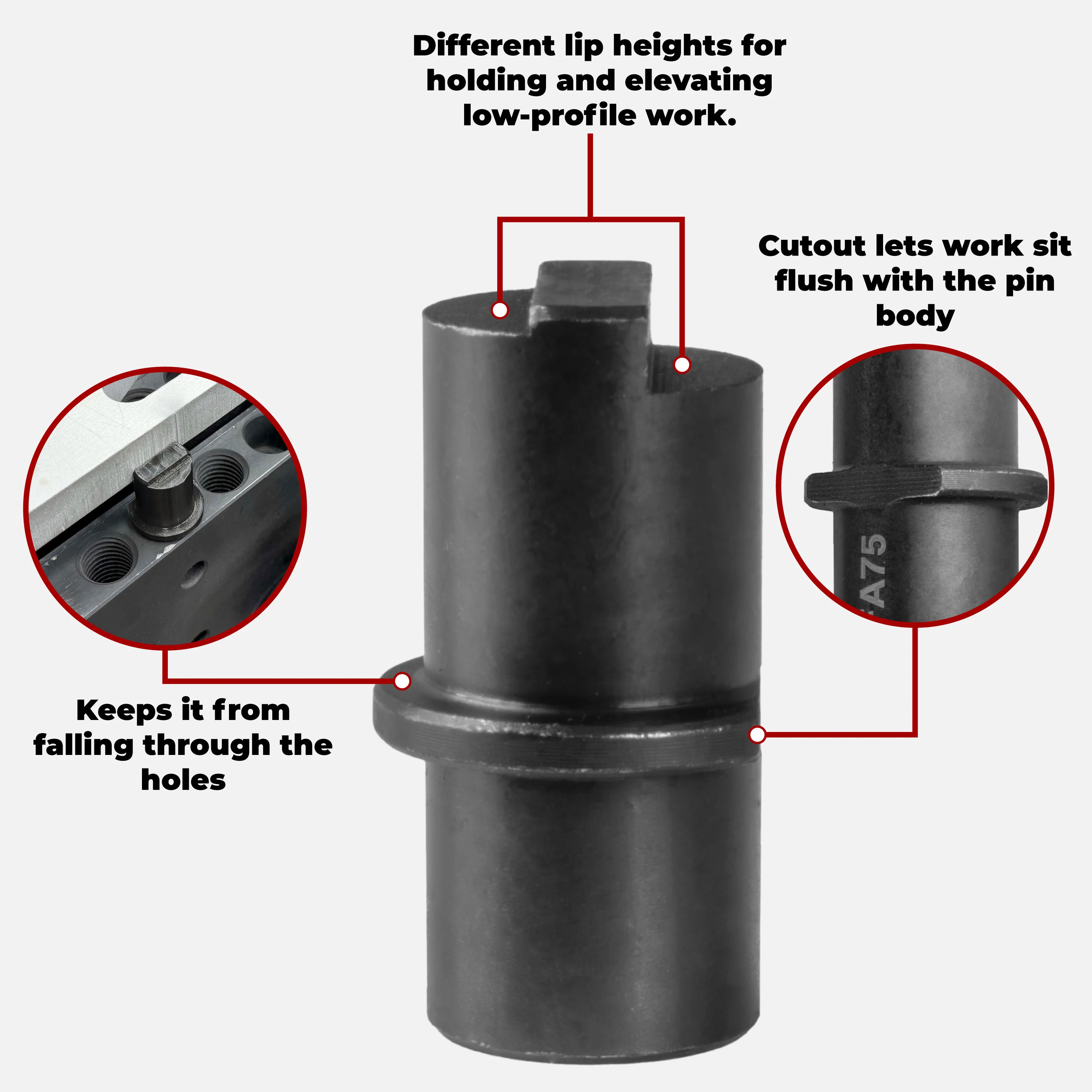 Work Holding Pins for Sidekick Vise -3/4" System - Image 4