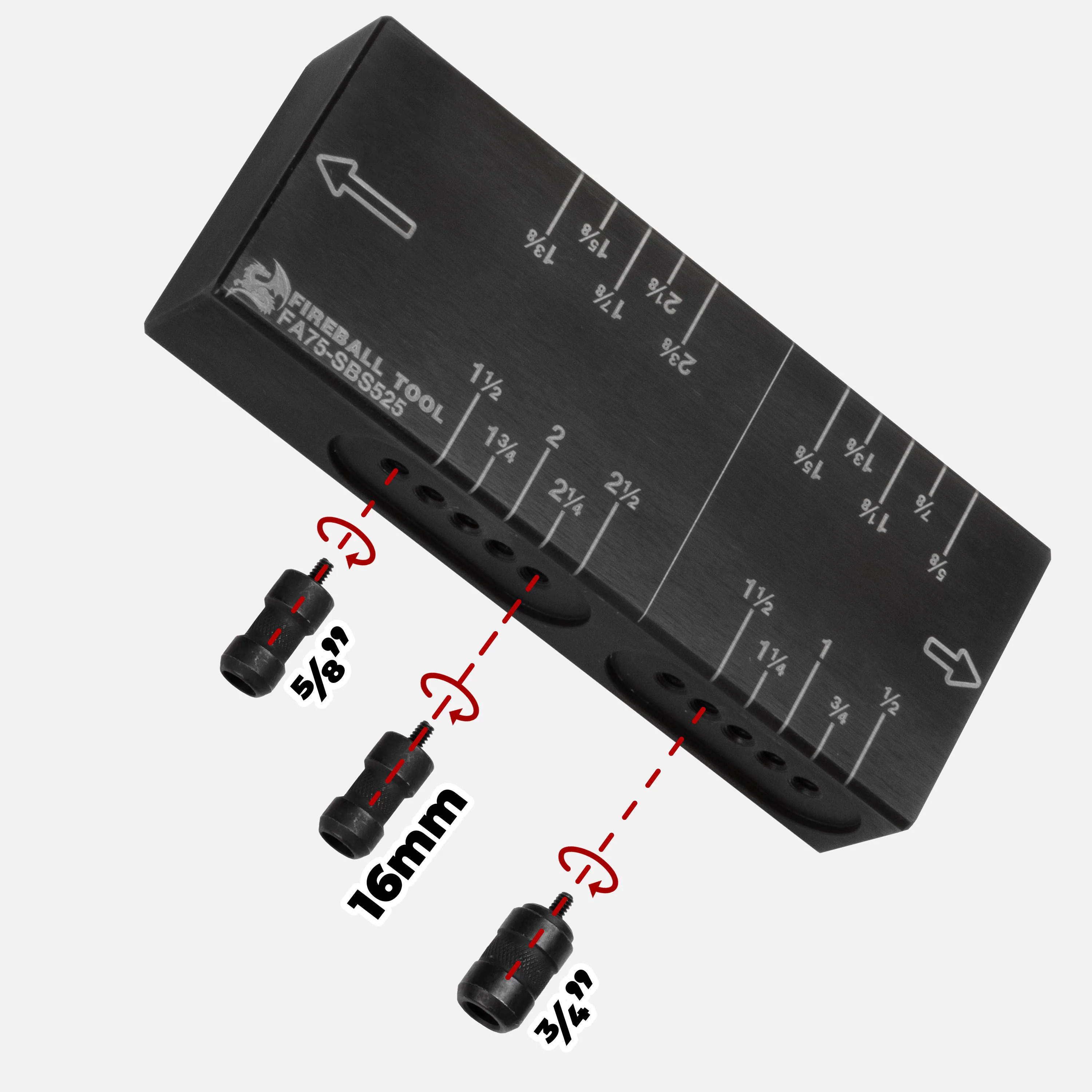 5" Adjustable Fence Block - 16mm System - Image 2