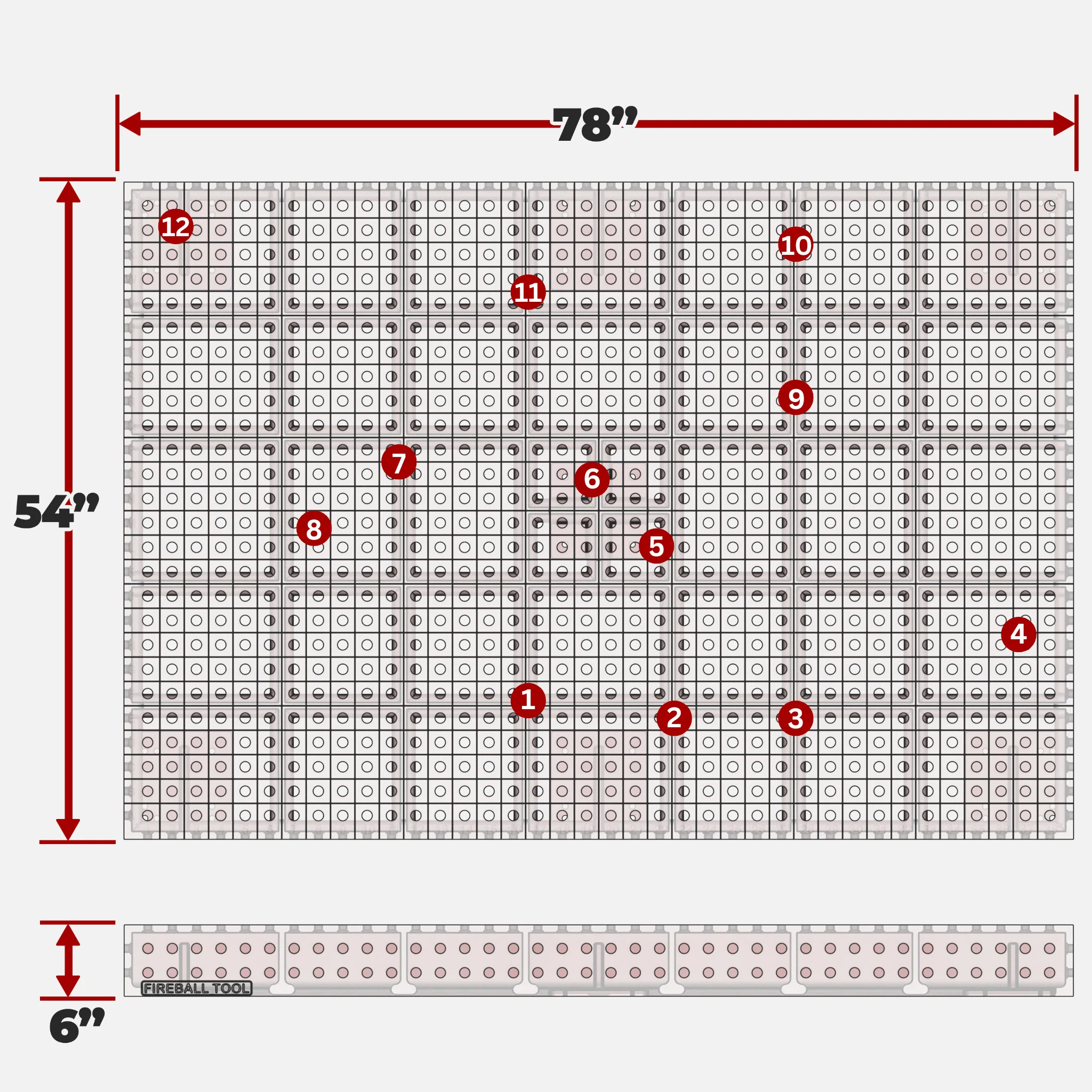 Blemished Standard Duty Welding Table 6.5' x 4.5' (78" x54" x 6") (TCF) - Image 15