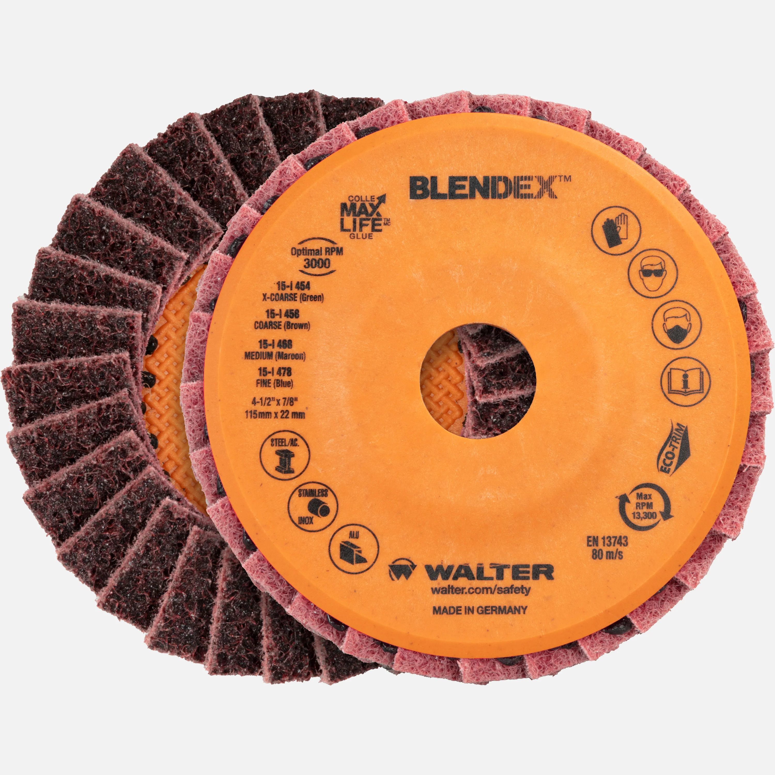 Blendex Flap Finishing Disc 4-1/2" x 7/8" - Image 3