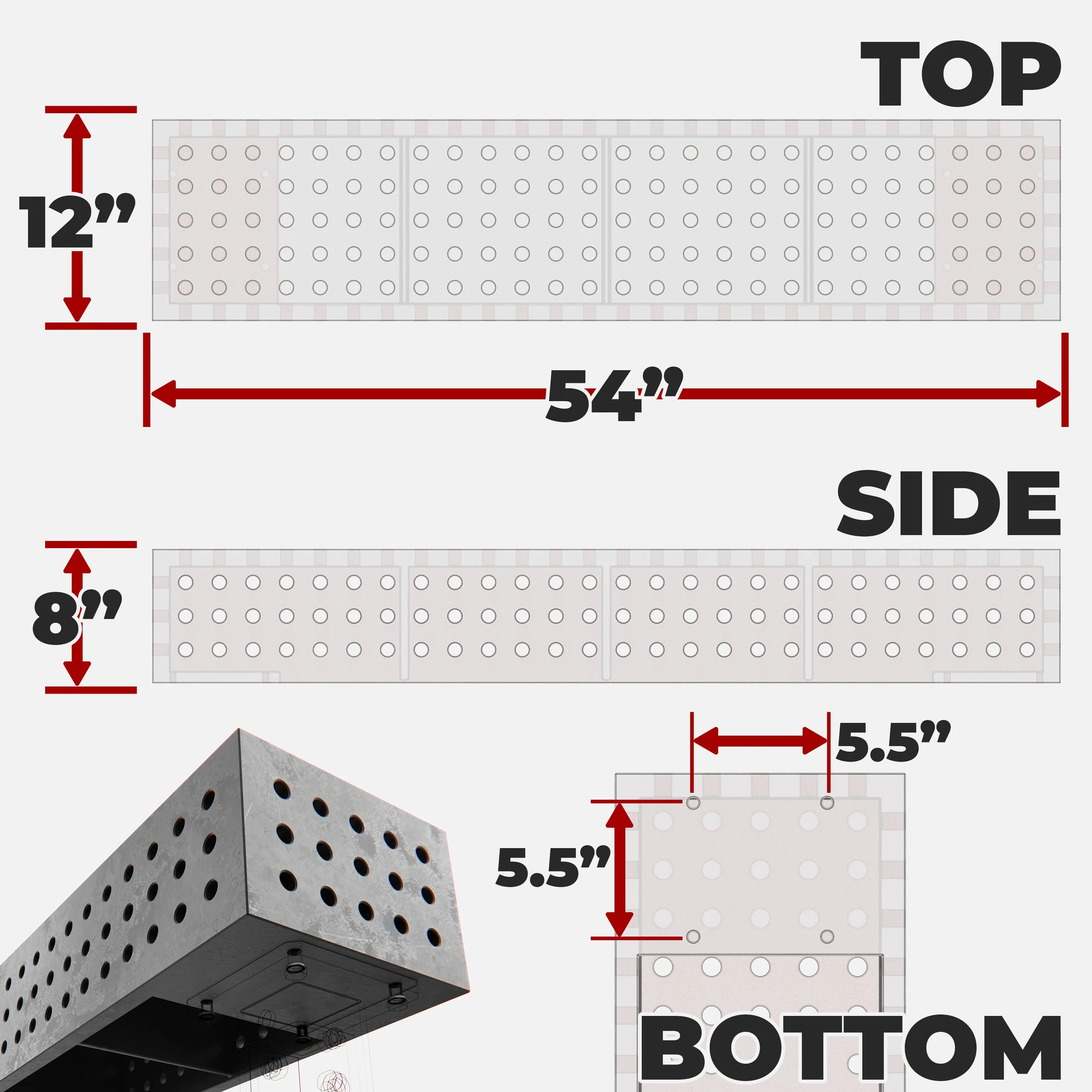 Chassis Block Welding Fixture Table 4.5' x 4.3' (54" x 52") - Image 7