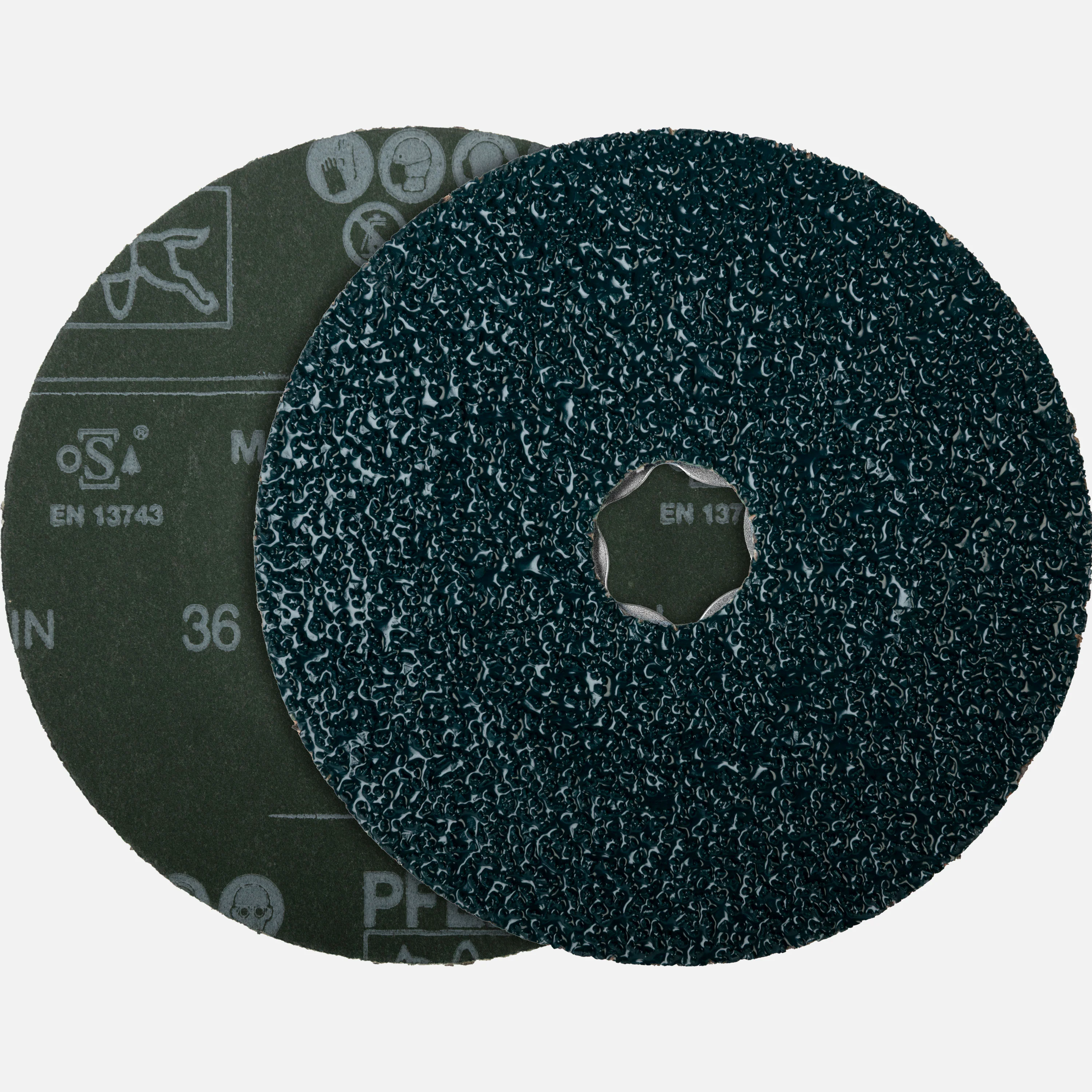 COMBICLICK, Fibre Disc, 4-1/2" x 7/8, 36 Grit, VICTOGRAIN, 13,300 RPM, 40371 (25-Pack) - Image 4