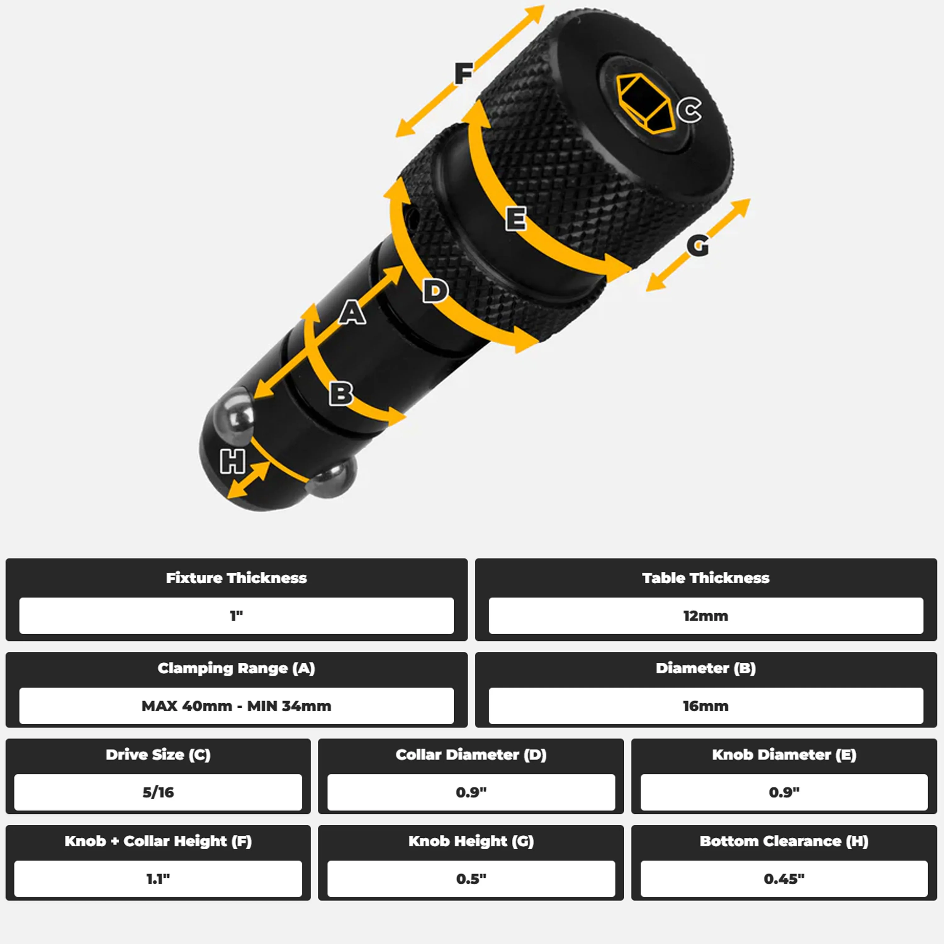 Tacking Bolt, Standard Length - 16mm System - Image 3