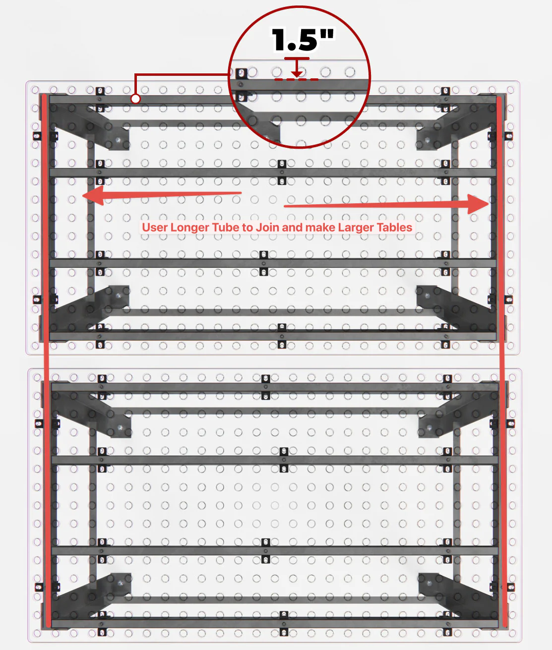 Pro Welding Fixture Table Kit 4.5' x 2.5' (54" x 30" x ½") - Image 14