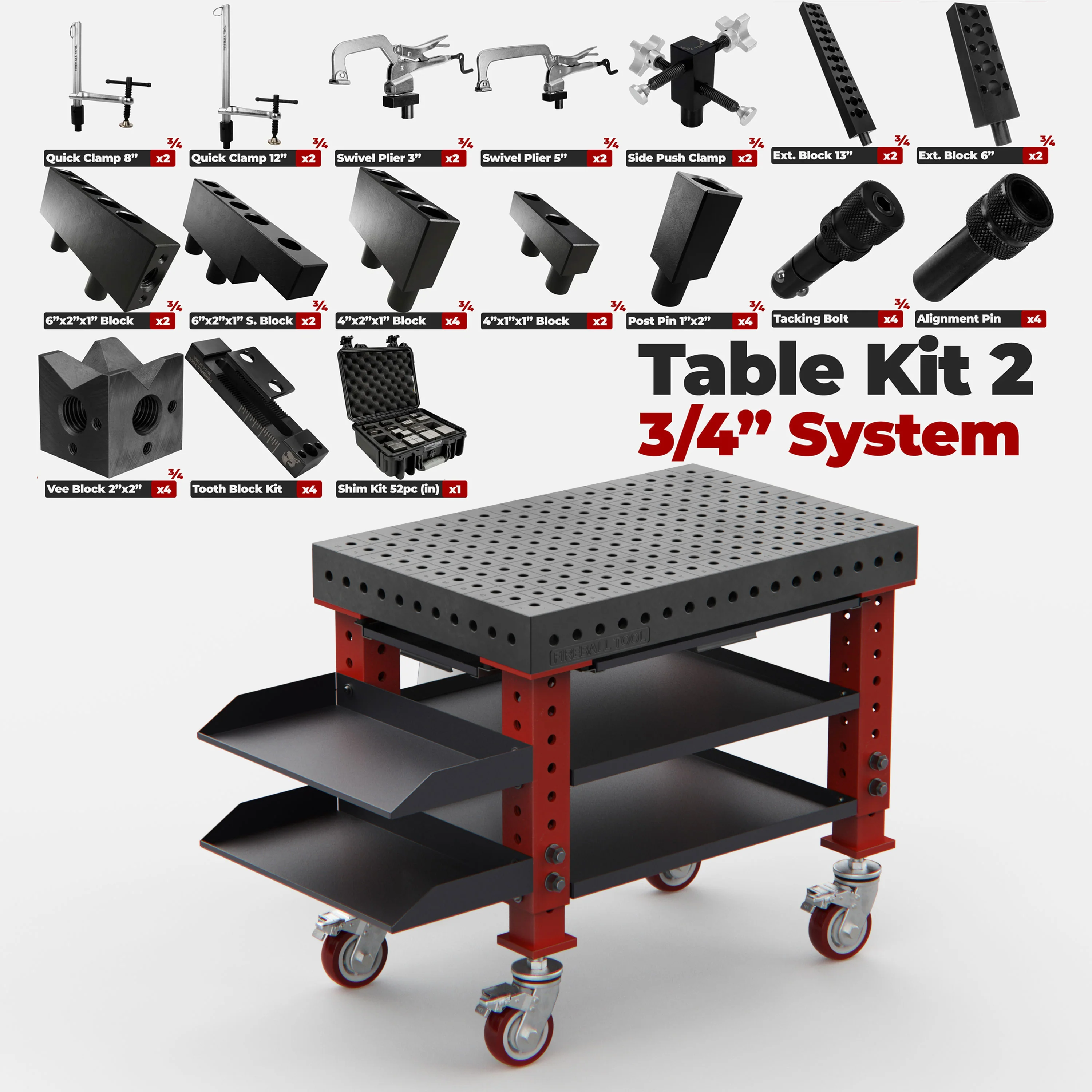 Dragon Wagon Welding Fixture Table 3' x 2' (36" x 24" x 4") - Image 43