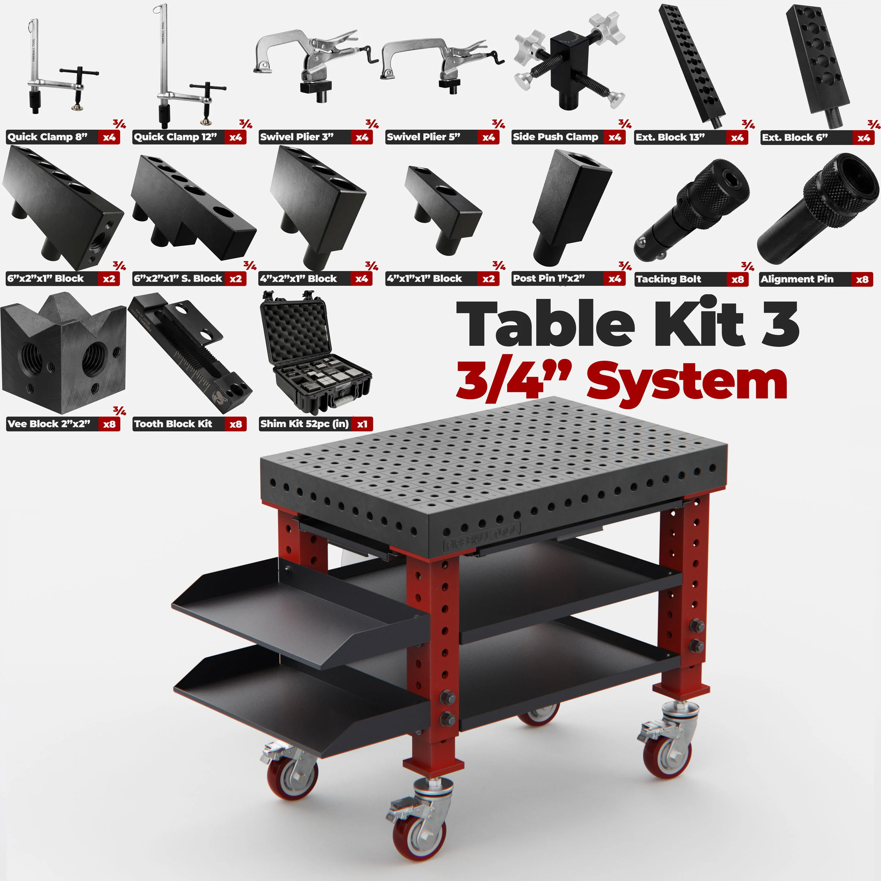 Dragon Wagon Welding Fixture Table 3' x 2' (36" x 24" x 4") - Image 44