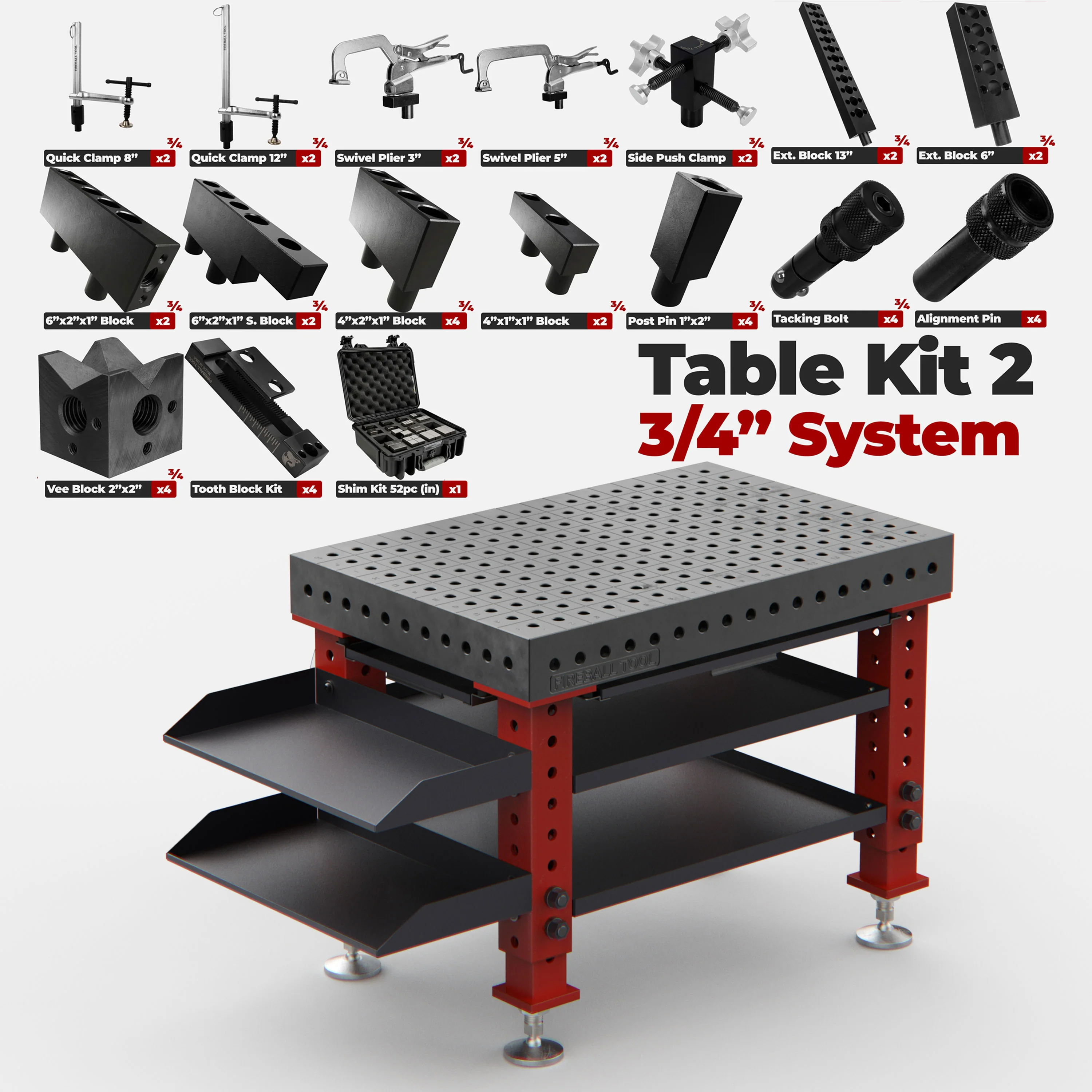 Dragon Wagon Welding Fixture Table 3' x 2' (36" x 24" x 4") - Image 46