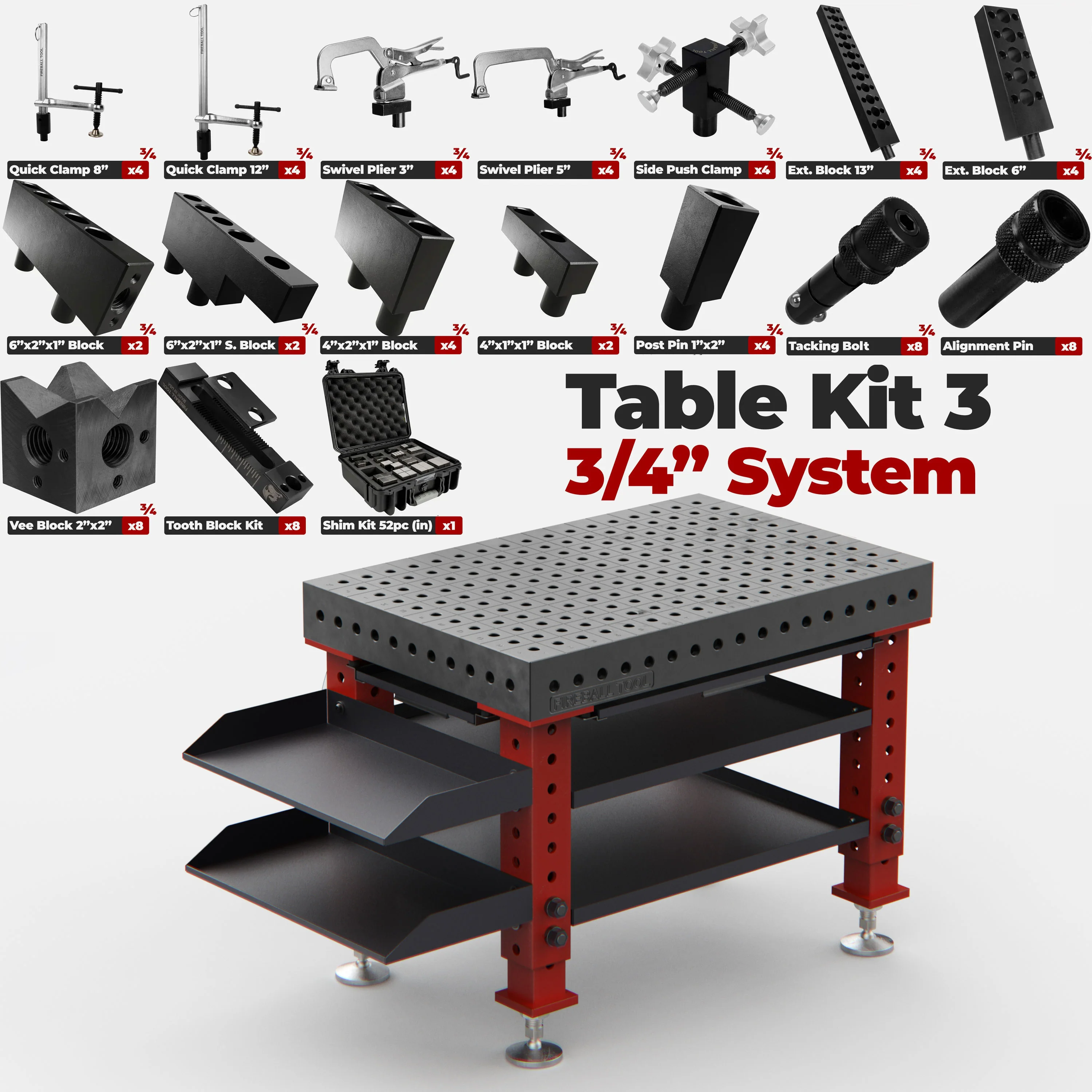 Dragon Wagon Welding Fixture Table 3' x 2' (36" x 24" x 4") - Image 47