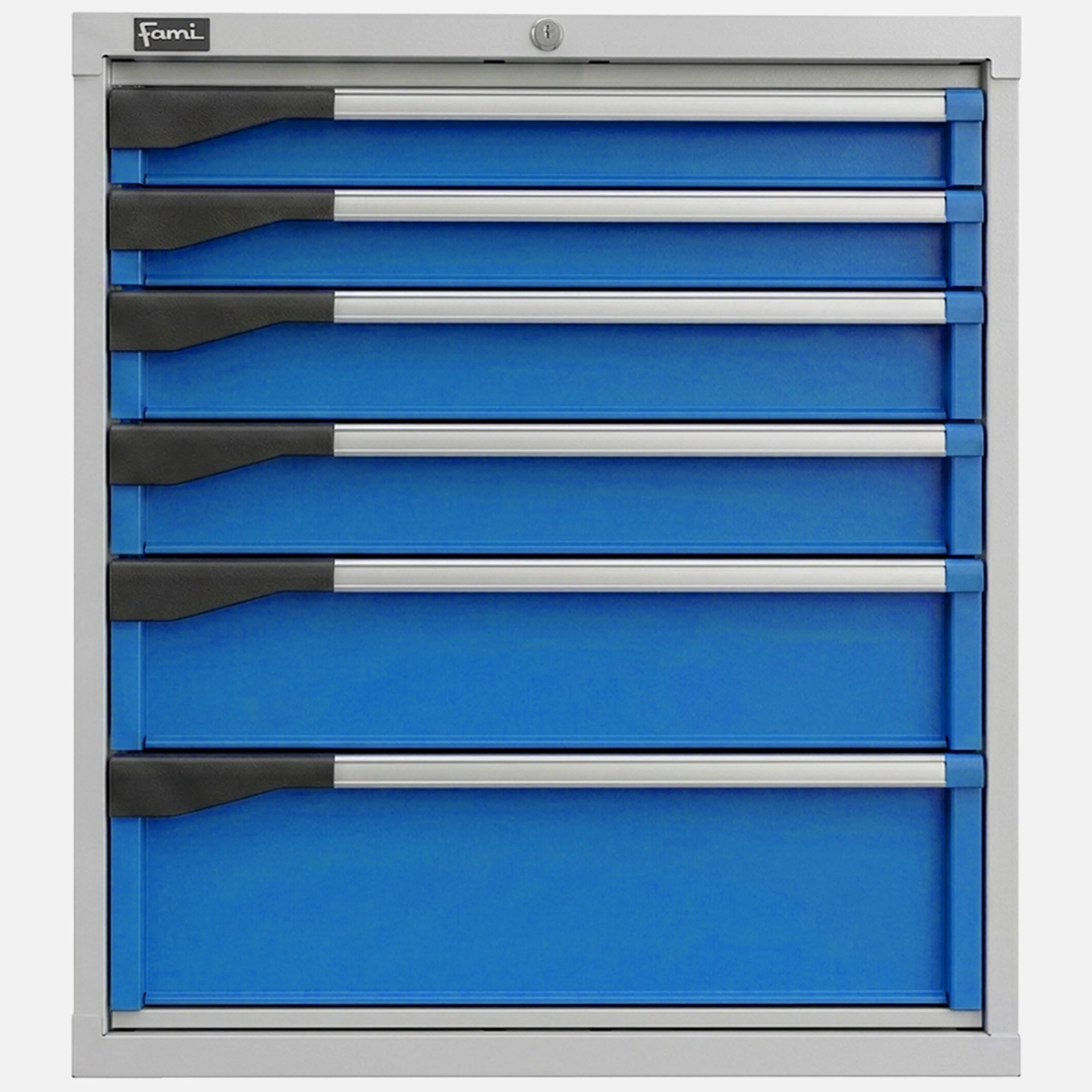 28" W x 28" D - Fami Modular Drawer Cabinet w/Lock - Blue/Gray - Image 8