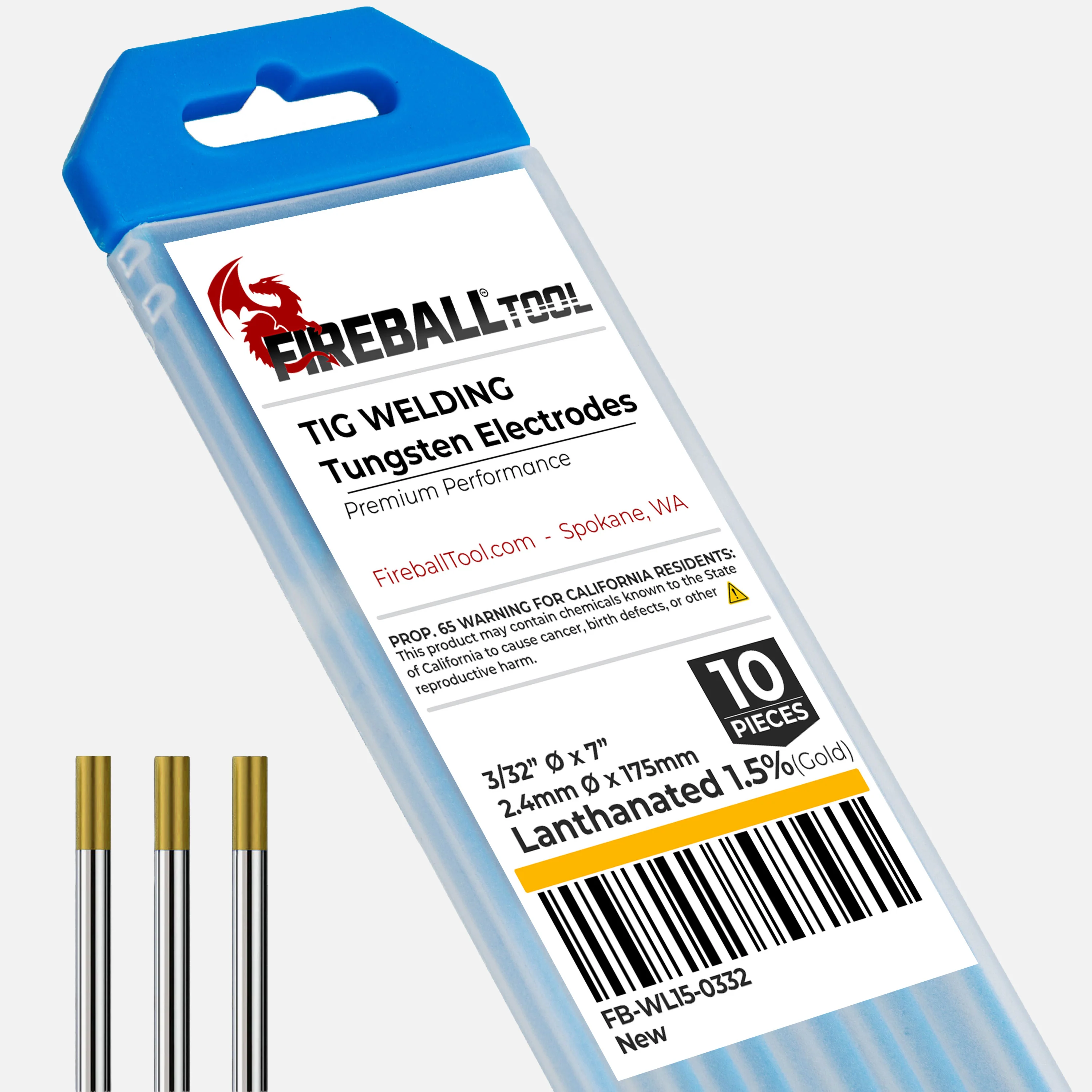 Fireball Tungsten, Tig Welding Electrode, 10pc - Image 13
