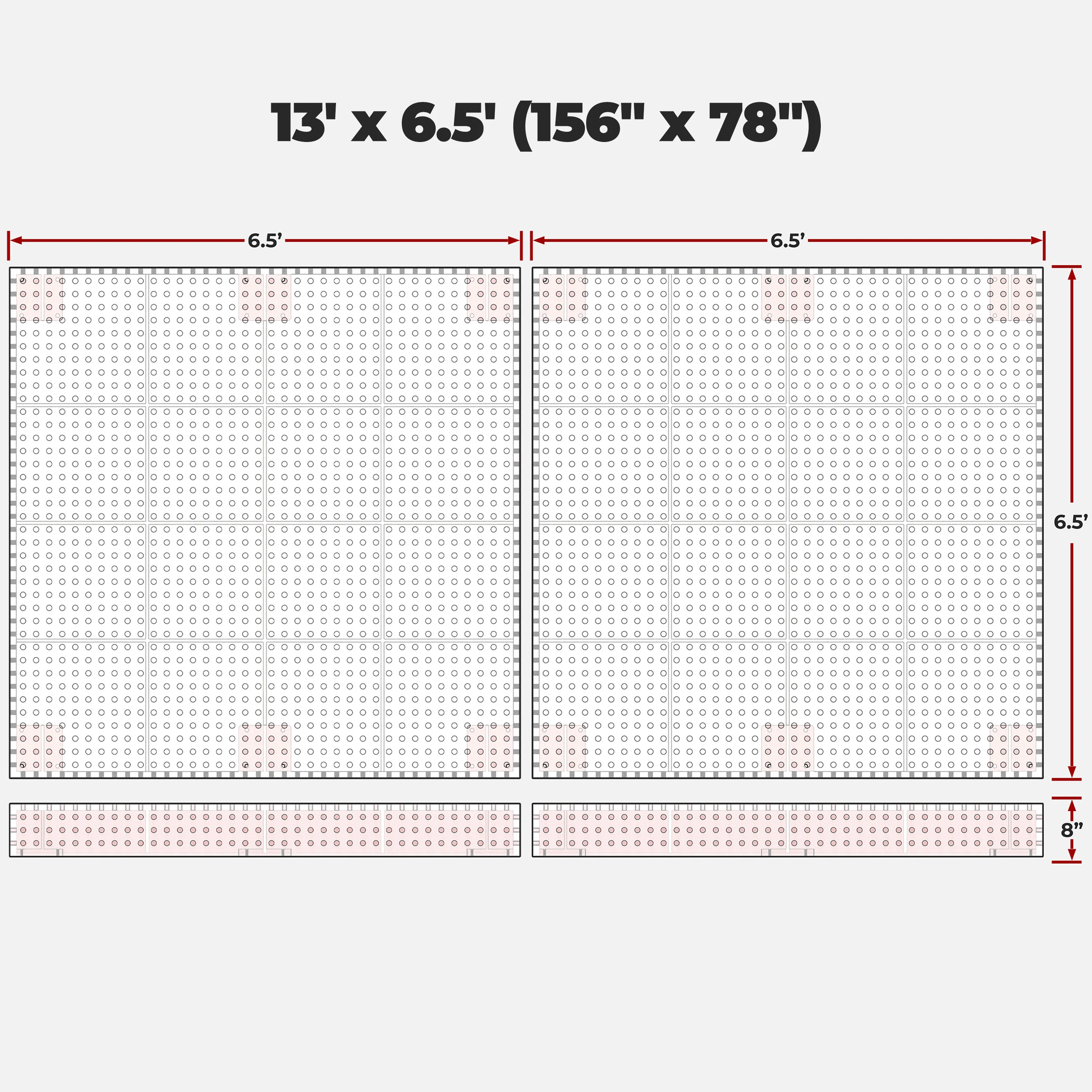 HD Welding Fixture Table Duo, 13' x 6.5' (156" x 78" x 8") - Image 3