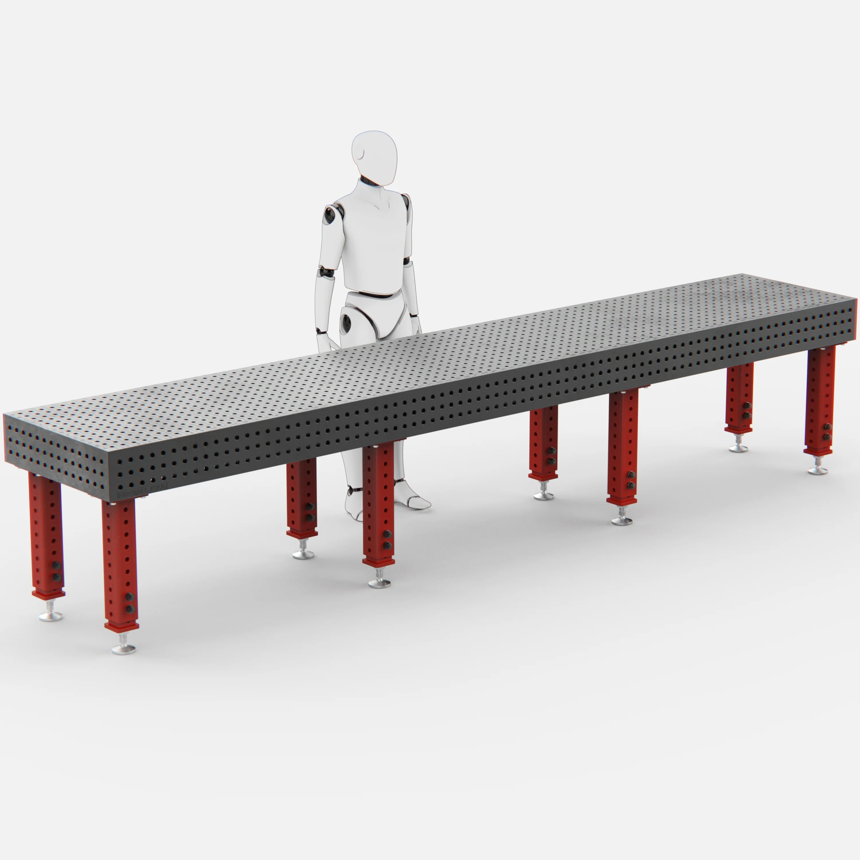 HD Welding Fixture Table, 14' x 2.5' (168" x 30" x 8") - Image 3