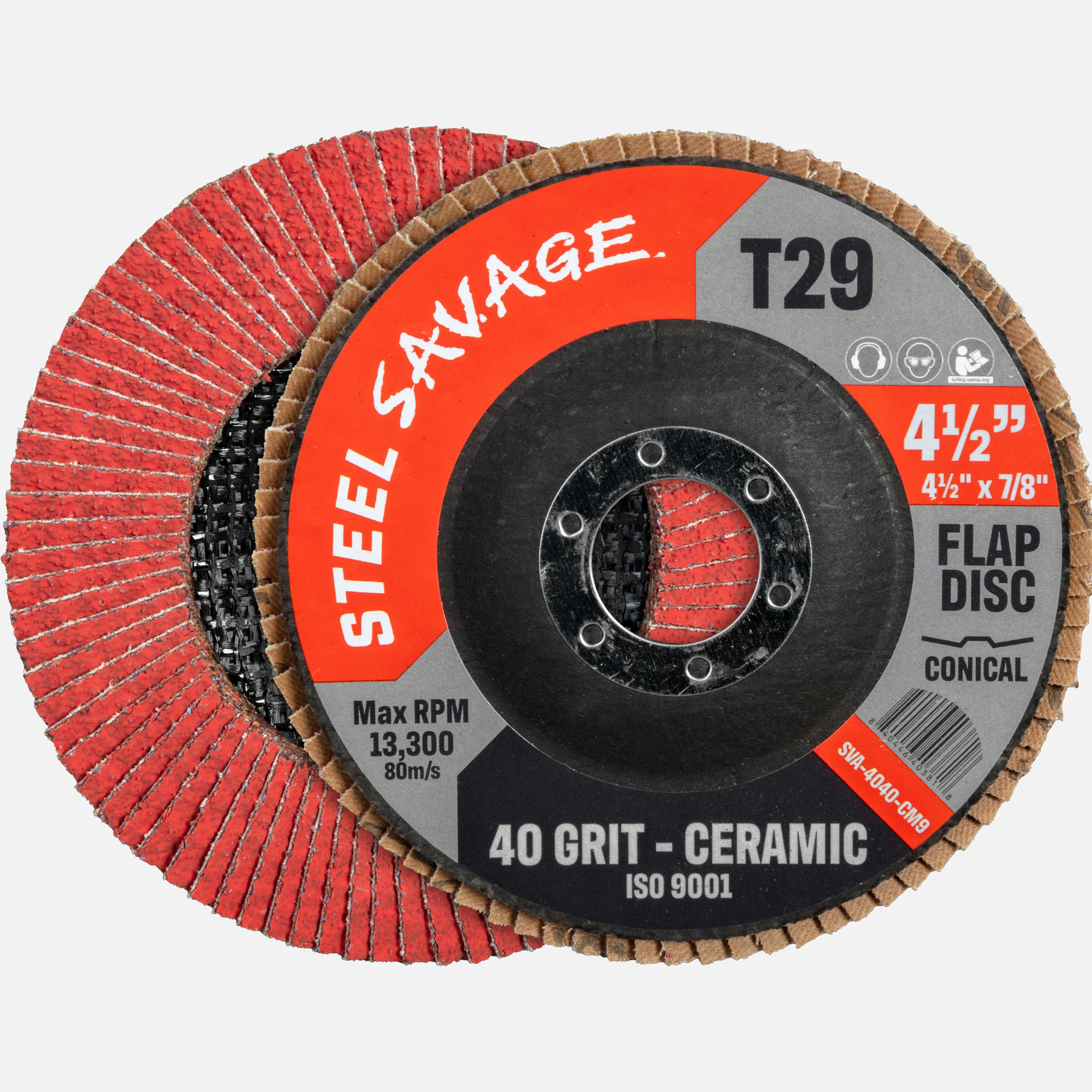 Fireball Tool - Steel Savage 4.5" Ceramic Flap Disc, 40 Grit - Image 9