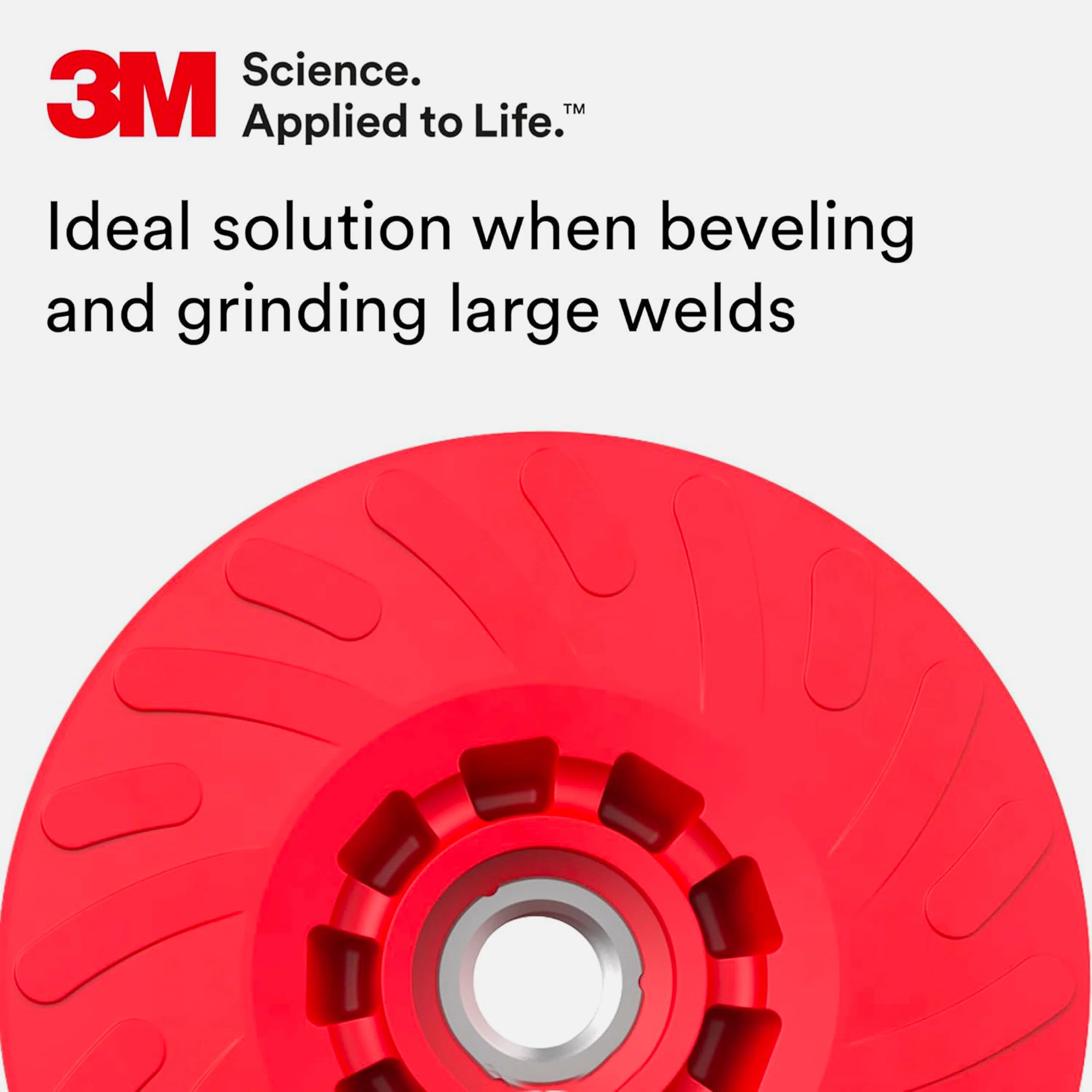 (Single) 3M Disc Back-up Pad Ribbed, Extra Hard, Red, 4-1/2", 88655 - Image 4