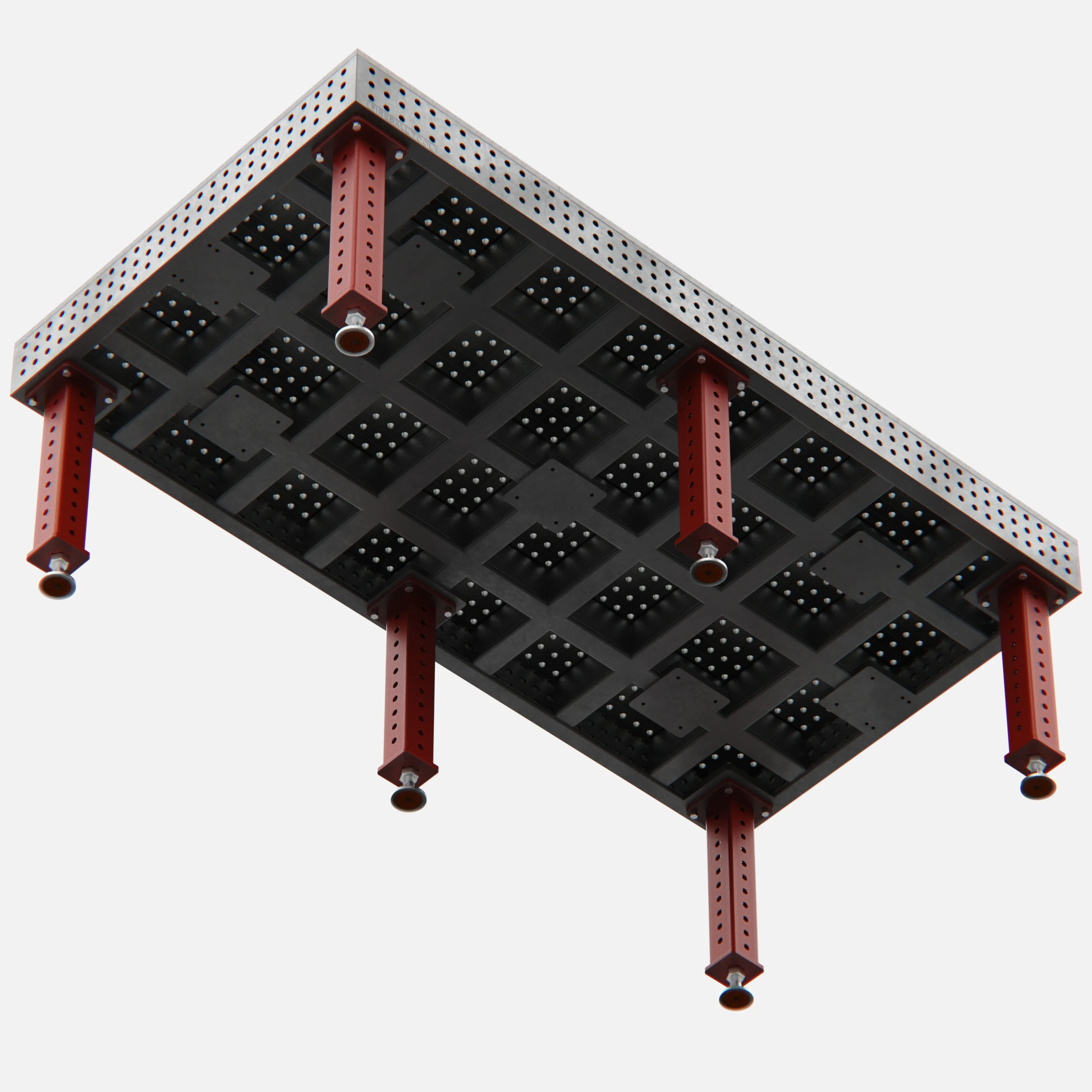 Steel Top X-Frame Welding Fixture Table, (102" x 54" x 8") - Image 4