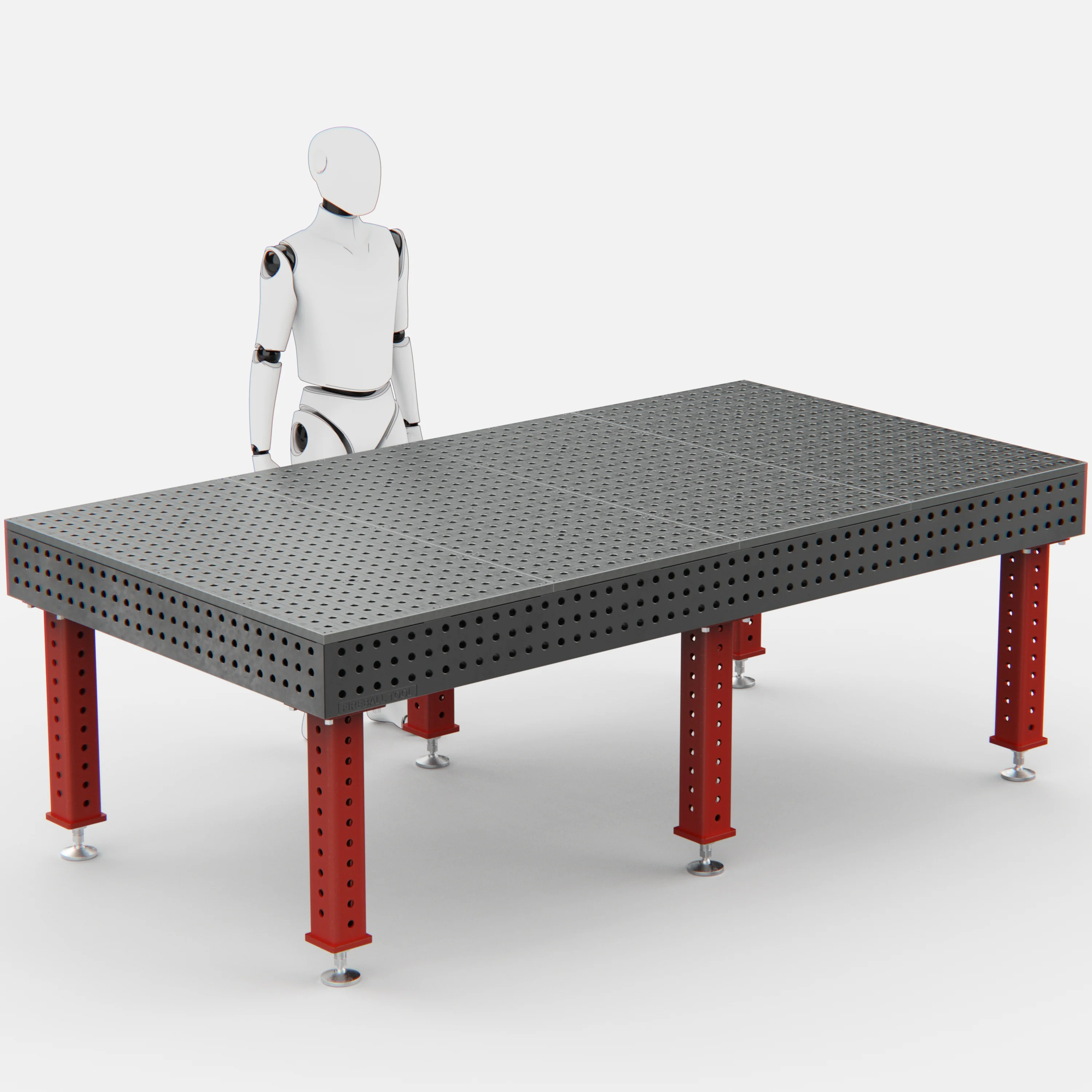 Steel Top X-Frame Welding Fixture Table, (102" x 54" x 8") - Image 5