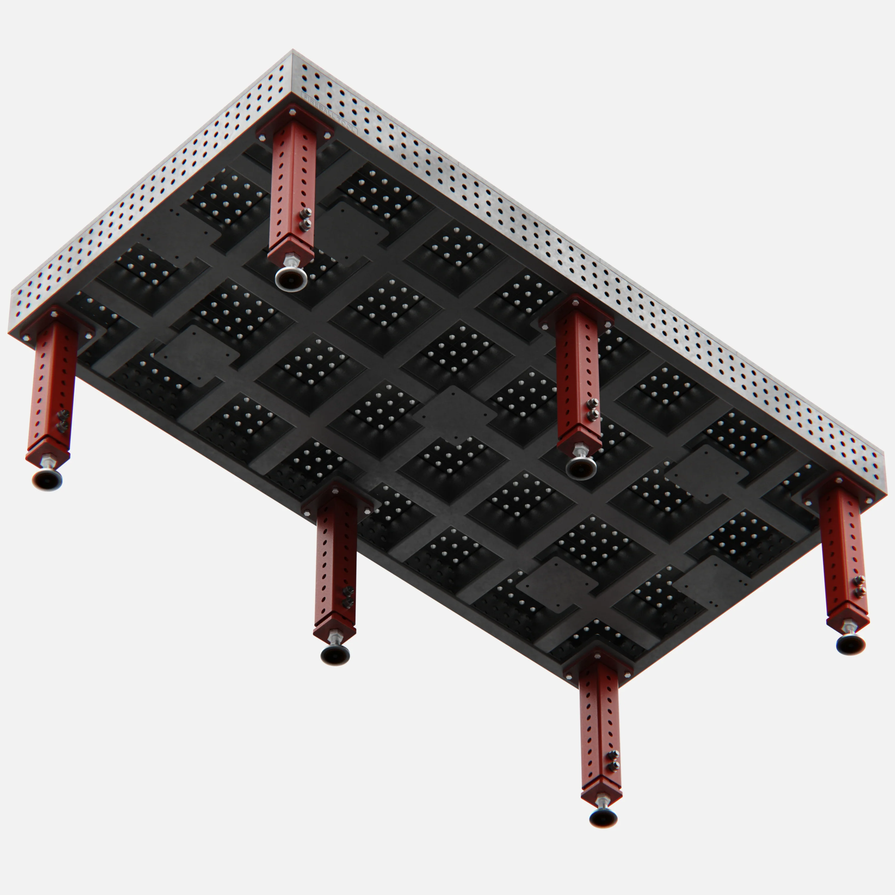 Steel Top X-Frame Welding Fixture Table, (102" x 54" x 8") - Image 7