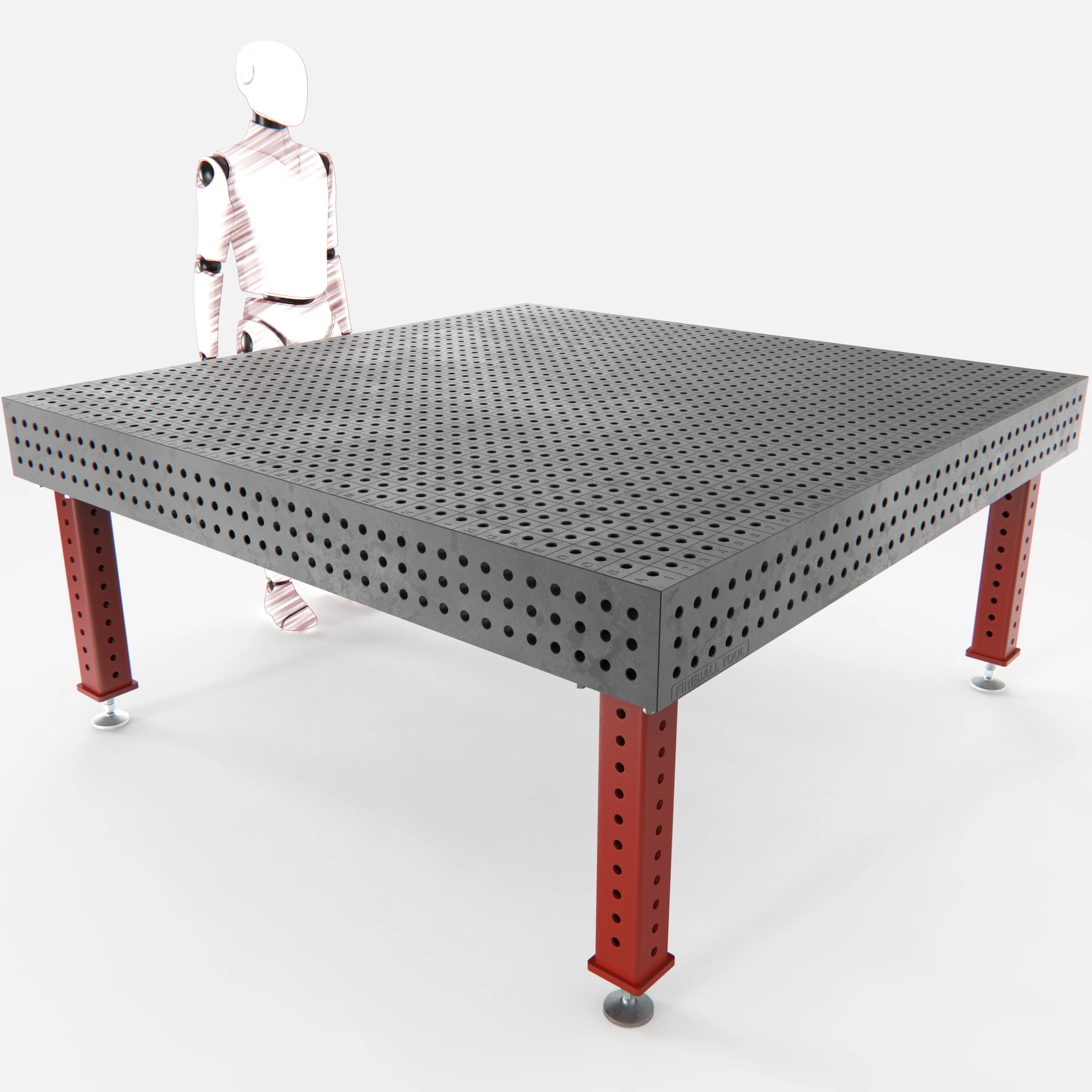 HD Welding Fixture Table, 6.5' x 6.5' (78" x 78" x 8") - Image 8